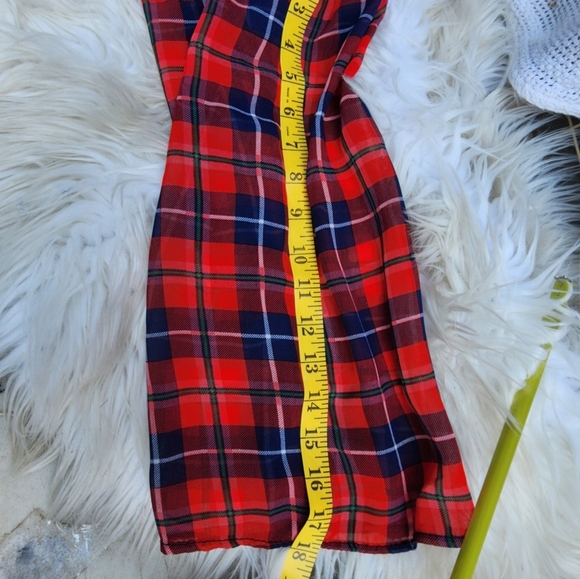 Oversized Sheer Plaid Graphic button down M-XXL..Likely vintage - Picture 9 of 13